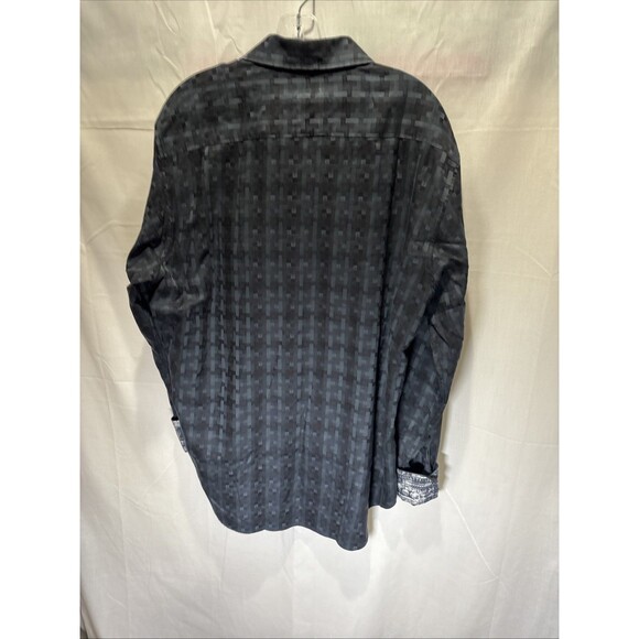 Robert Graham Flip Cuff Dress Shirt Mens sz XL Embriodered - Picture 6 of 16